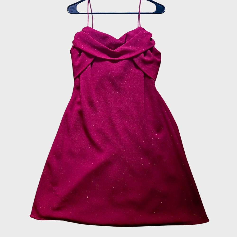 Elegant Pink Dress with Spaghetti Straps